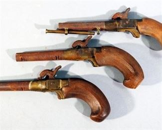 Black Powder Pistols, Qty 3, Unknown Cal