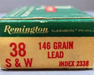 Remington .38 S&W Ammo, Approx 47 Rds, Local Pickup Only