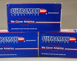 Ultramax 9mm Luger Ammo, Approx 150 Rds, Local Pickup Only