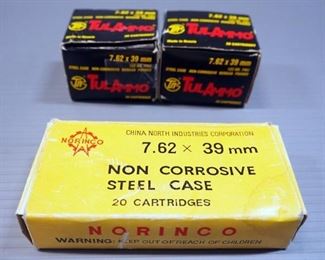 TulAmmo And Norinco 7.62x39 Ammo, Approx 60 Rds, Local Pickup Only