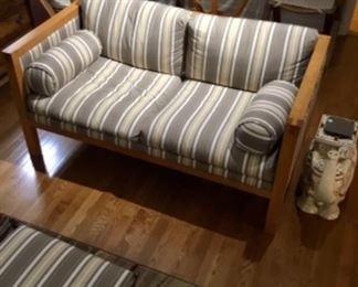 Mid Century Sofa w/Matching Armchair in Custom Fabric