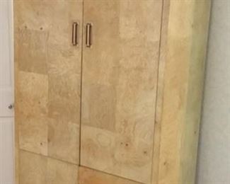 Amazing Mid 20th Century Henredon”Scene Two” Burled Olive Wood Bar Cabinet