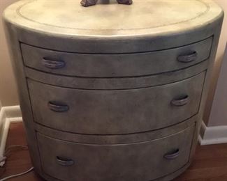 Leather Wrapped Chest of Drawers