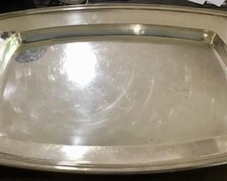 Sterling Silver 12 in  Tray by Towle Silversmiths in the pattern of “Mary Chilton”; no monogram