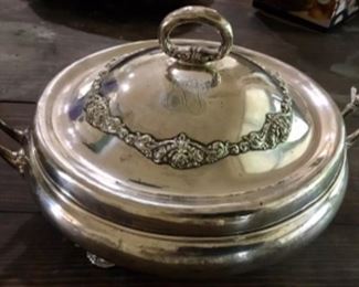 Rare Sterling Silver Round Covered Dish 