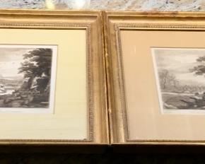 Pair of 19th c Etchings