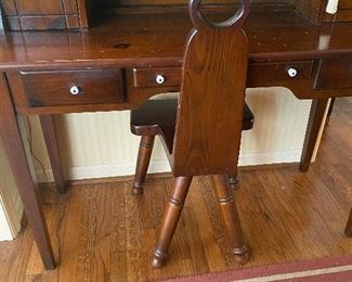 Vintage Ethan Allen Old Tavern Antiqued Pine Writing Desk