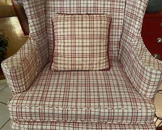 Vintage Upholstered Wingback Chair