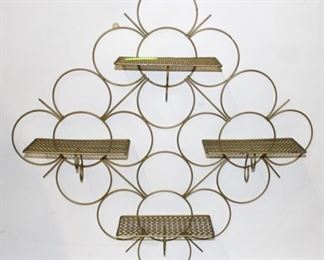 11 - Vintage wire wall shelf 22 long x 22 high
