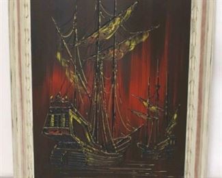 15 - Mid-century ship frame 30 long x 43 tall
