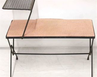 16 - Mid-century atomic wire gossip bench 12 long x 26 wide x 25 tall
