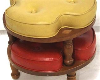 23 - Vintage stacking footstools by Fireside Furn 16 diameter x 10 tall
