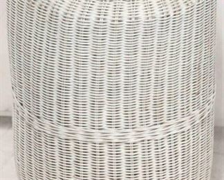 25 - Vintage wicker tall vase 16 diameter x 22 tall
