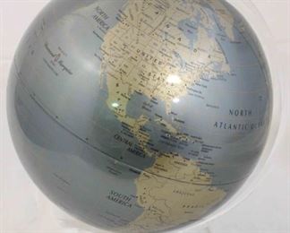 27 - Vintage globe on acrylic stand 16 tall
