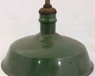 30 - Industrial green light fixture 16 diameter
