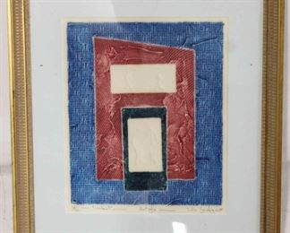 52 - Julio Santiago's "Umbral" 1975 framed print 17 1/2 wide x 20 tall
