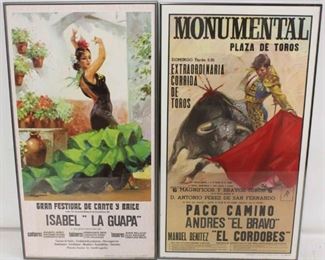 55 - Pair of posters printed in Spain 21 1/2 wide x 38 1/2 tall
