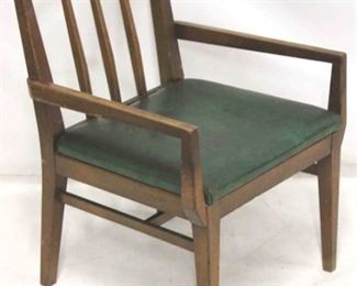 78 - Vintage mid-century walnut slat back lounge chair 31 x 23 x 21
