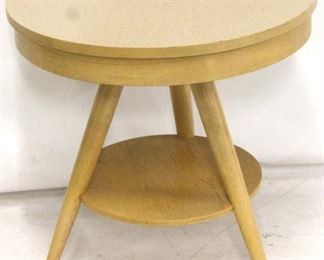 86 - Mersman tripod drum table, blond finish 24 1/4 x 23 1/2
