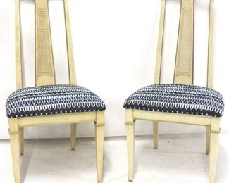 106 - Pair Drexel Truine cane back antique white chairs 39 x 20 x 21
