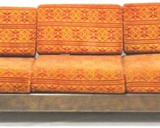 118 - Vintage Mediterranean sofa w/ original upholstery 31 x 82 x 32
