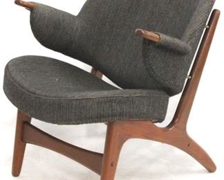 128 - Denmark Hovmand Olsen signed arm chair 28 x 25 x 27
