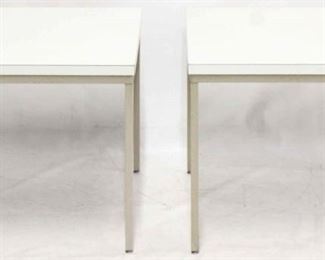 135 - Vintage pair laminate top square end table 24 x 26 x 26
