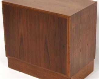 160 - Danish one door cabinet stand 26 1/2 x 27 3/4 x 17
