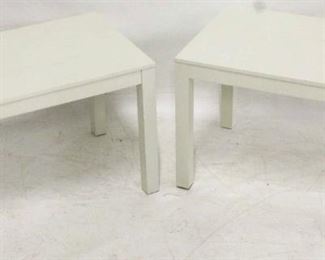 161 - Vintage pair lacquer parson's tables 17 3/4 x 17 3/4 x 27 1/2
