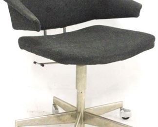 170 - Vintage task chair, swivel adjustable, chrome base 33 x 24 1/2 x 22 1/2

