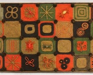 183 - Vintage hand made string art in frame 22 x 39 1/2
