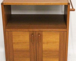 185 - Scandinavian teak vintage bar cart 32 x 30 x 18
