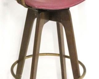 194 - Wicker back swivel bar stool 41 x 20 x 14 1/2
