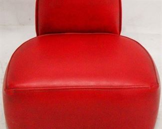 205 - Mid Mod red child's chair 15 x 16 1/2 x 11
