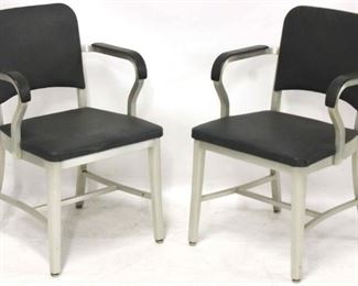 220 - Pair Good Form aluminum arm chairs 33 x 23 x 20
