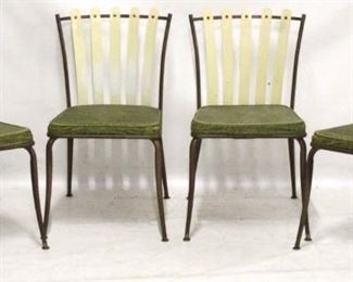 225 - Dated 1966 set of slat back dining chairs 31 1/2 x 16 1/2 x 21 1/2
