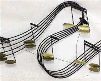 233 - Large Curtis Jere 1991 Musical Notes sculpture signed 24 x 60

