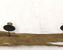 242 - Vintage driftwood wall hanging candle holder 53 1/2" long
