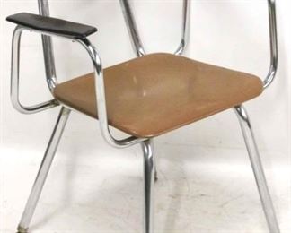 240 - Vintage chrome base arm chair 31 x 23 x 21
