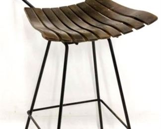 244 - Arthur Umanoff vintage swivel bar stool 38 x 18 x 17
