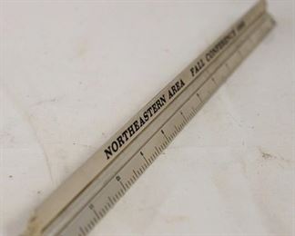 246 - Triangular Architectural Scale Metal Ruler, 1968
