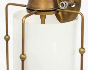 250 - 1940s hanging pendant lamp fixture 30 x 14 x 14
