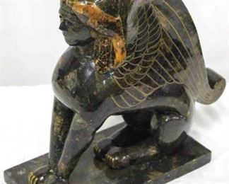 254 - Maitland Smith Tessellated sphinx statue 11 1/2 x 5 x 10
