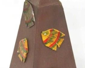 265 - Vintage Curtis Jere butterfly & fish sculpture 23 x 7 x 7
