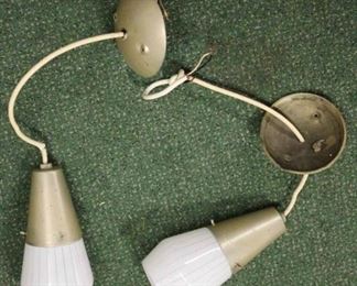 276 - Vintage pair hanging pendant lamps 11 1/2 tall
