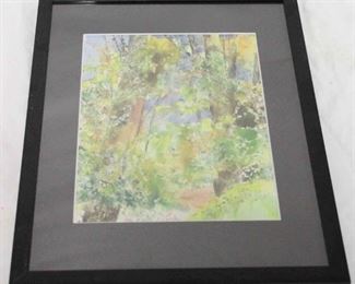 279 - Artist signed & framed original watercolor 15 x 12
