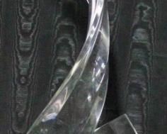 287 - Vintage signed Shlomi Hazizi lucite sculpture 36 x 11 x 8
