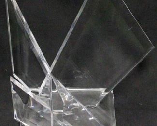 286 - Julio Muniz artist signed lucite sculpture 17 1/2 x 10 x 10
