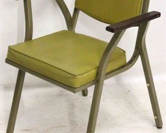297 - Samsonite vintage metal chair in avocado 31 x 23 x 21
