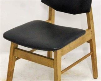 307 - Vintage floating back side chair in black 31 x 17 x 18

